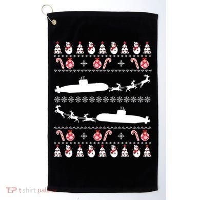 Submarine Service Submariner Ugly Christmas Gift Golf Towel