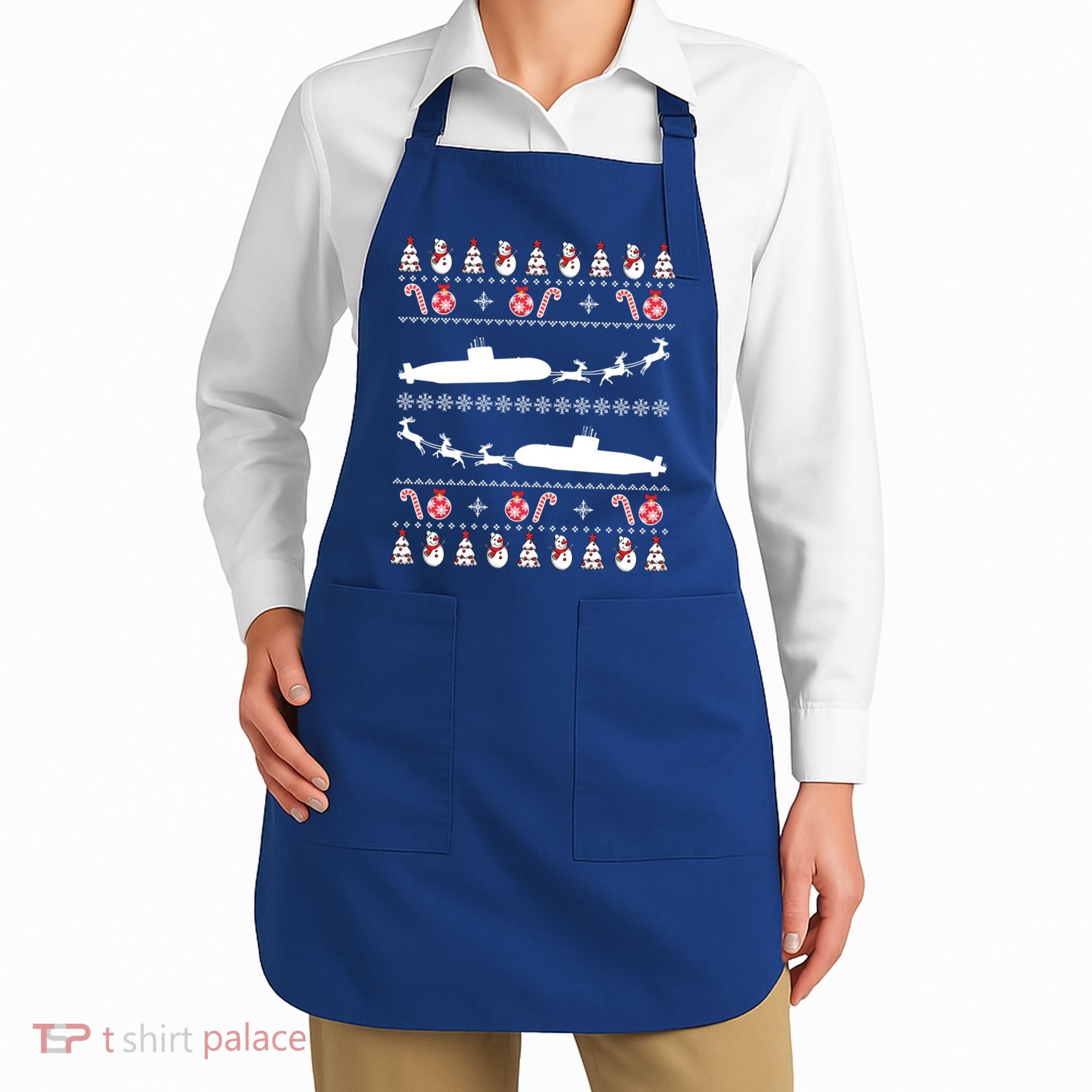 Submarine Service Submariner Ugly Christmas Gift Apron