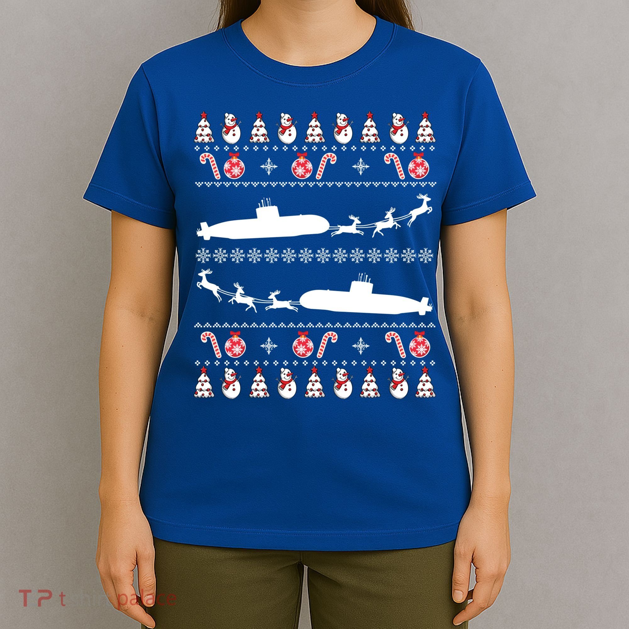 Submarine Service Submariner Ugly Christmas Gift T-Shirt