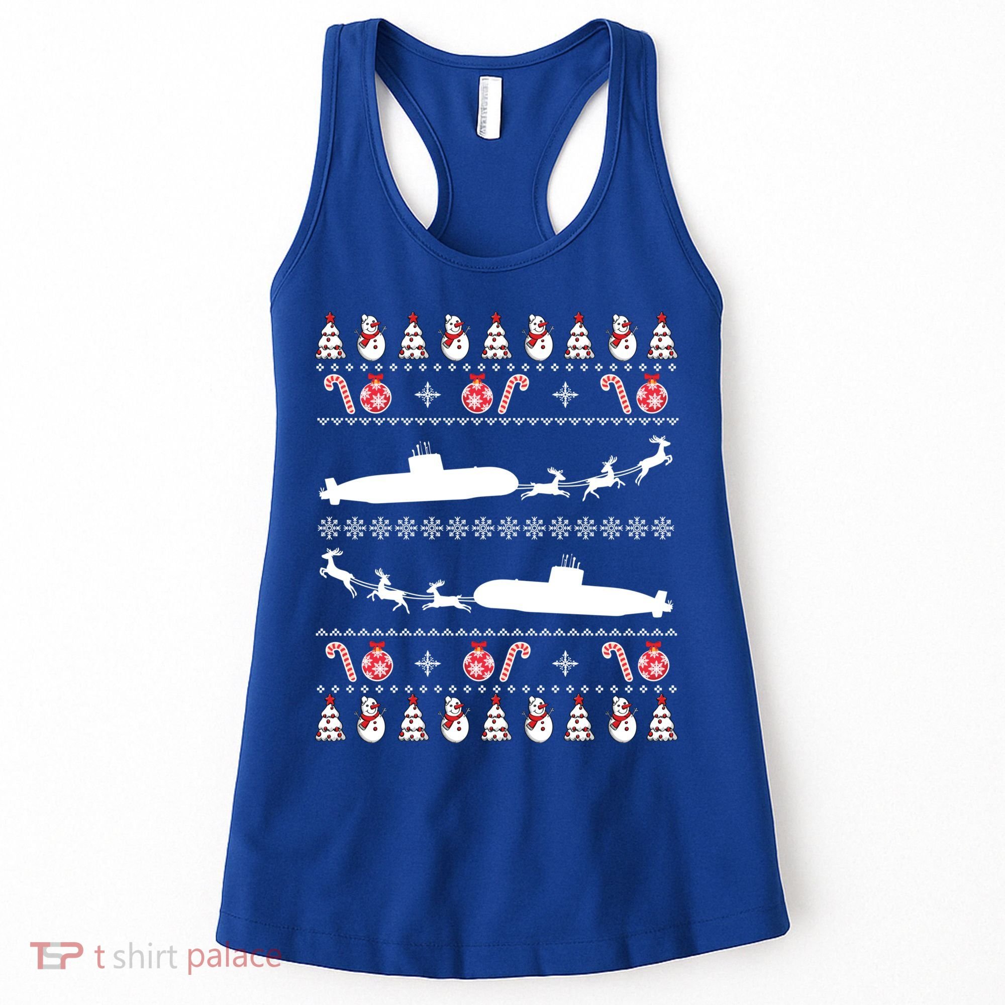 Submarine Service Submariner Ugly Christmas Gift Women's Tank Top