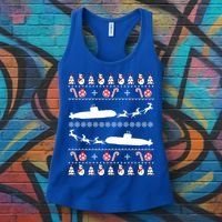 Submarine Service Submariner Ugly Christmas Gift Women's Tank Top thumb 3