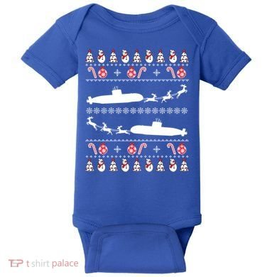 Submarine Service Submariner Ugly Christmas Gift Baby Bodysuit
