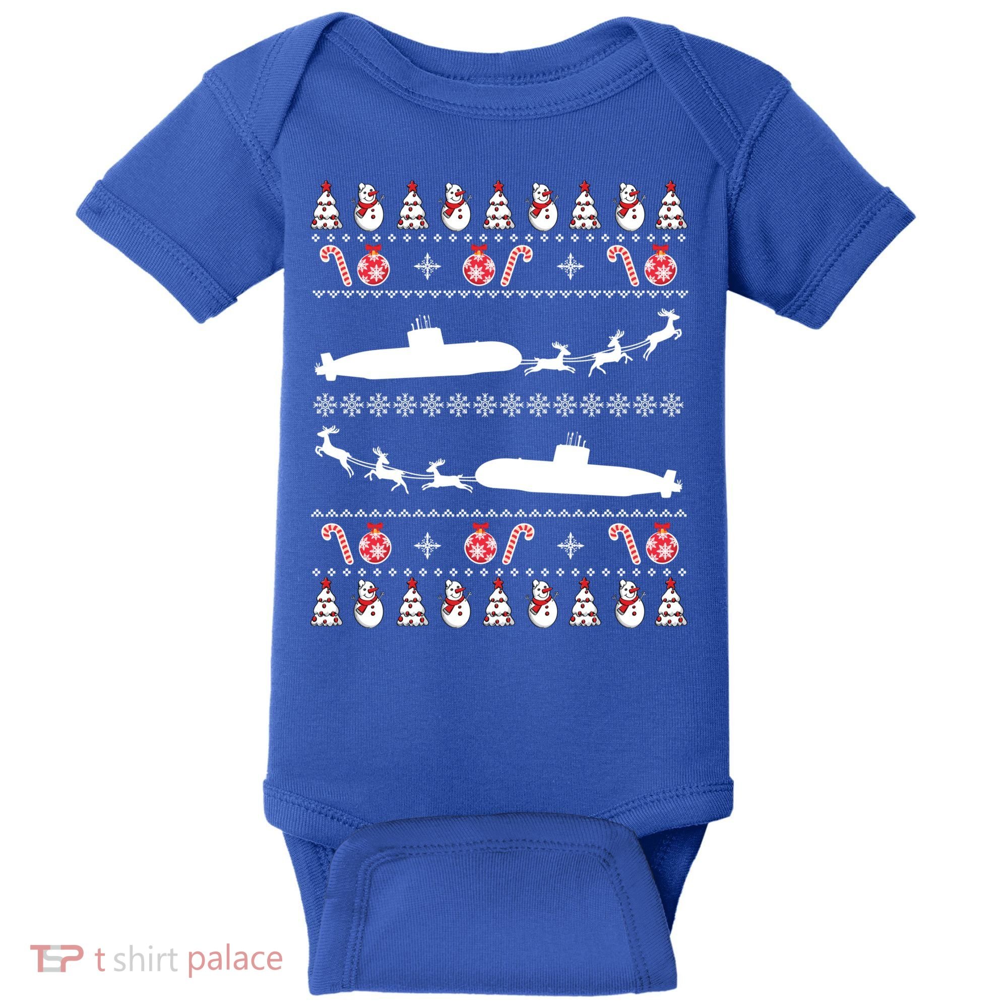 Submarine Service Submariner Ugly Christmas Gift Baby Bodysuit
