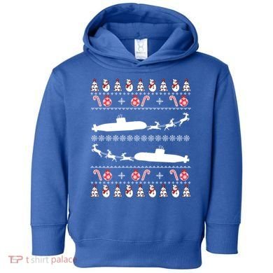 Submarine Service Submariner Ugly Christmas Gift Toddler Hoodie