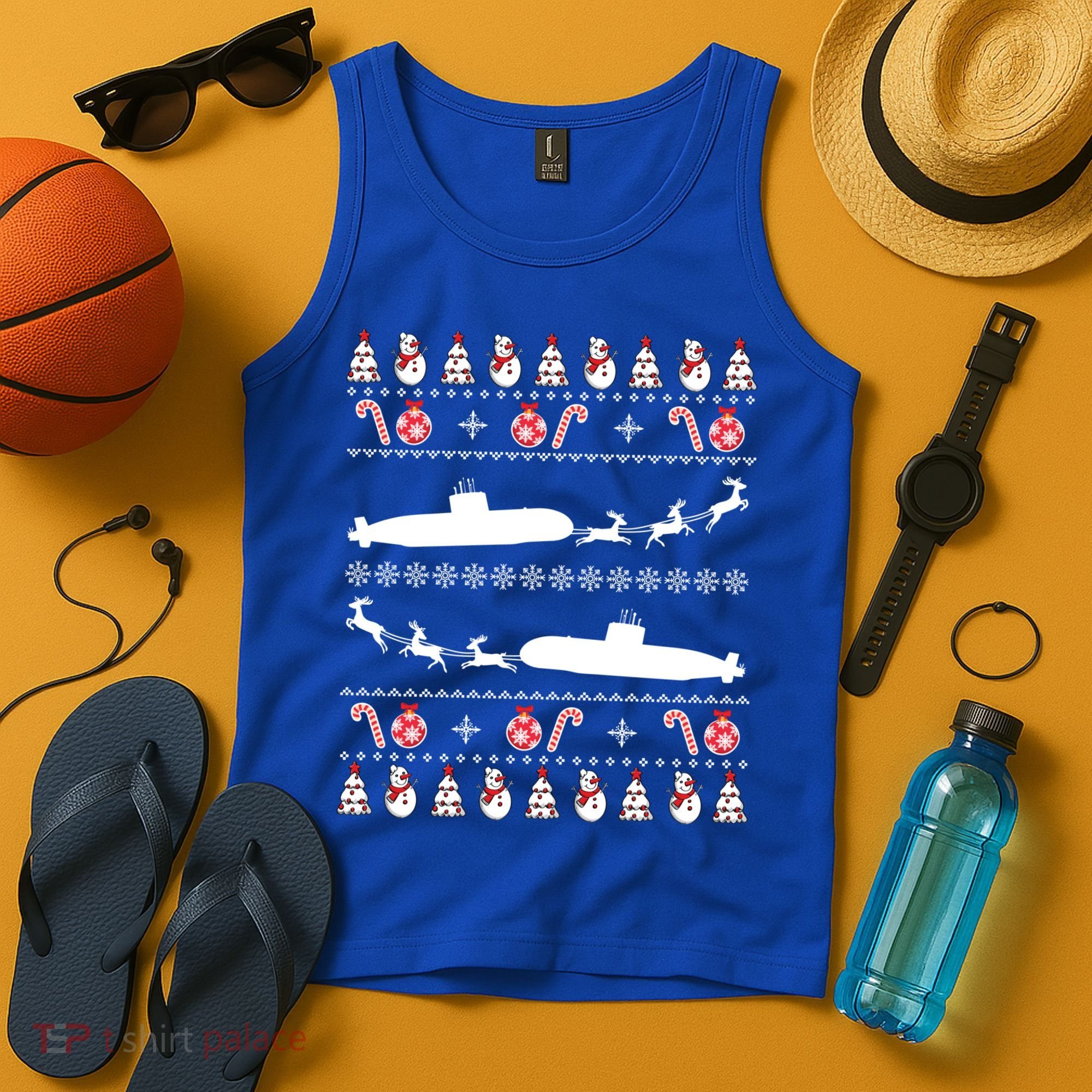 Submarine Service Submariner Ugly Christmas Gift Tank Top