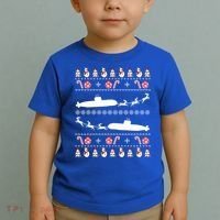 Submarine Service Submariner Ugly Christmas Gift Toddler T-Shirt thumb 2