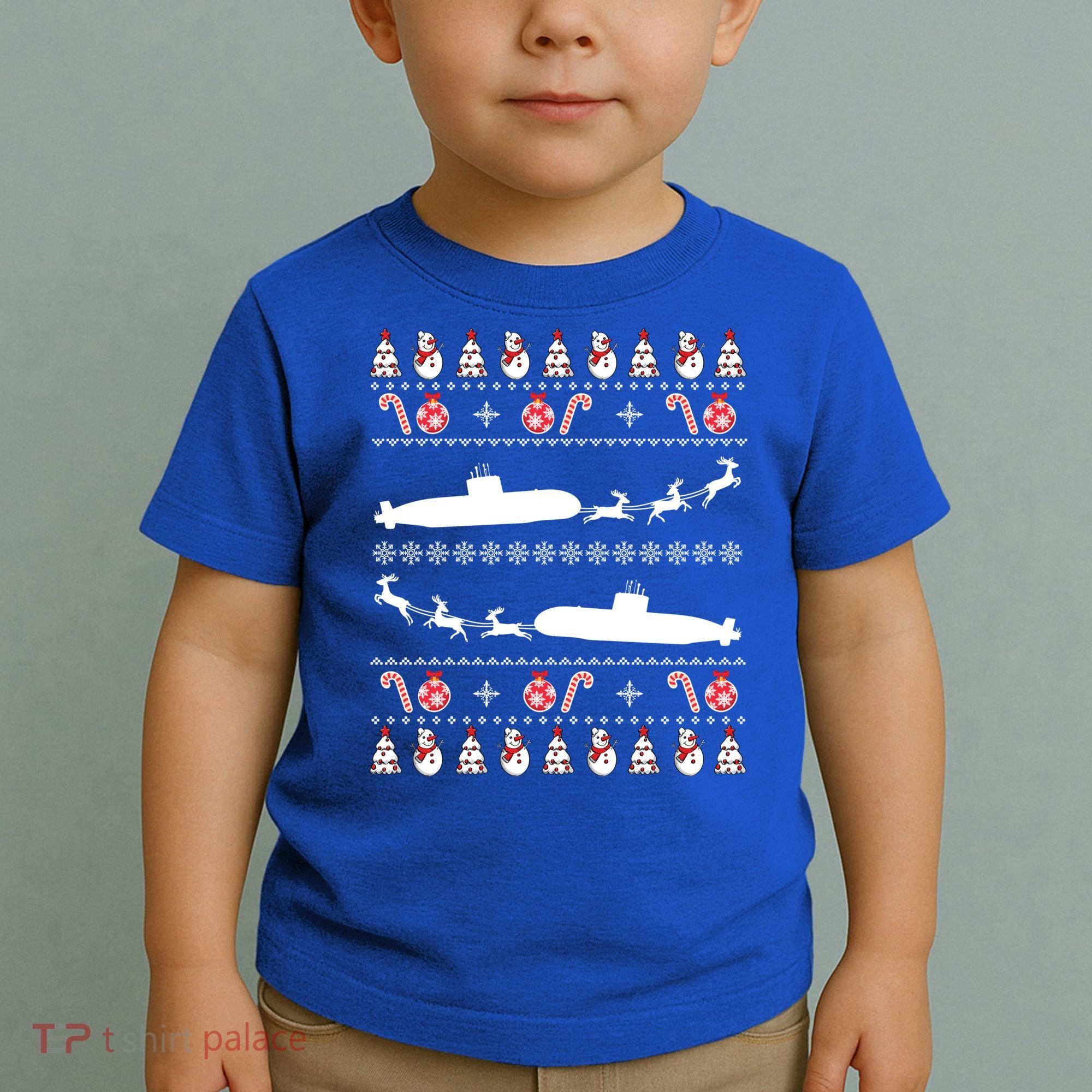 Submarine Service Submariner Ugly Christmas Gift Toddler T-Shirt