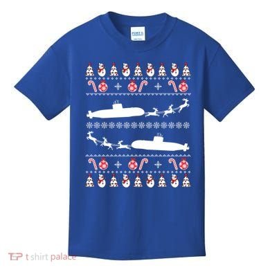 Submarine Service Submariner Ugly Christmas Gift Kids T-Shirt