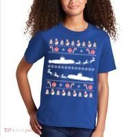 Submarine Service Submariner Ugly Christmas Gift Kids T-Shirt thumb 2