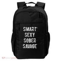 Smart Sexy Sober Savage Sobriety And Addiction Recovery Backpack thumb 0