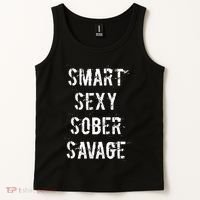 Smart Sexy Sober Savage Sobriety And Addiction Recovery Tank Top thumb 2