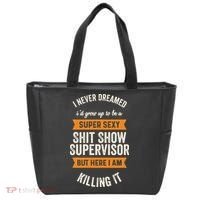Shit Show Supervisor Funny Men Women Sarcastic Retro Novelty Tote Bag thumb 0