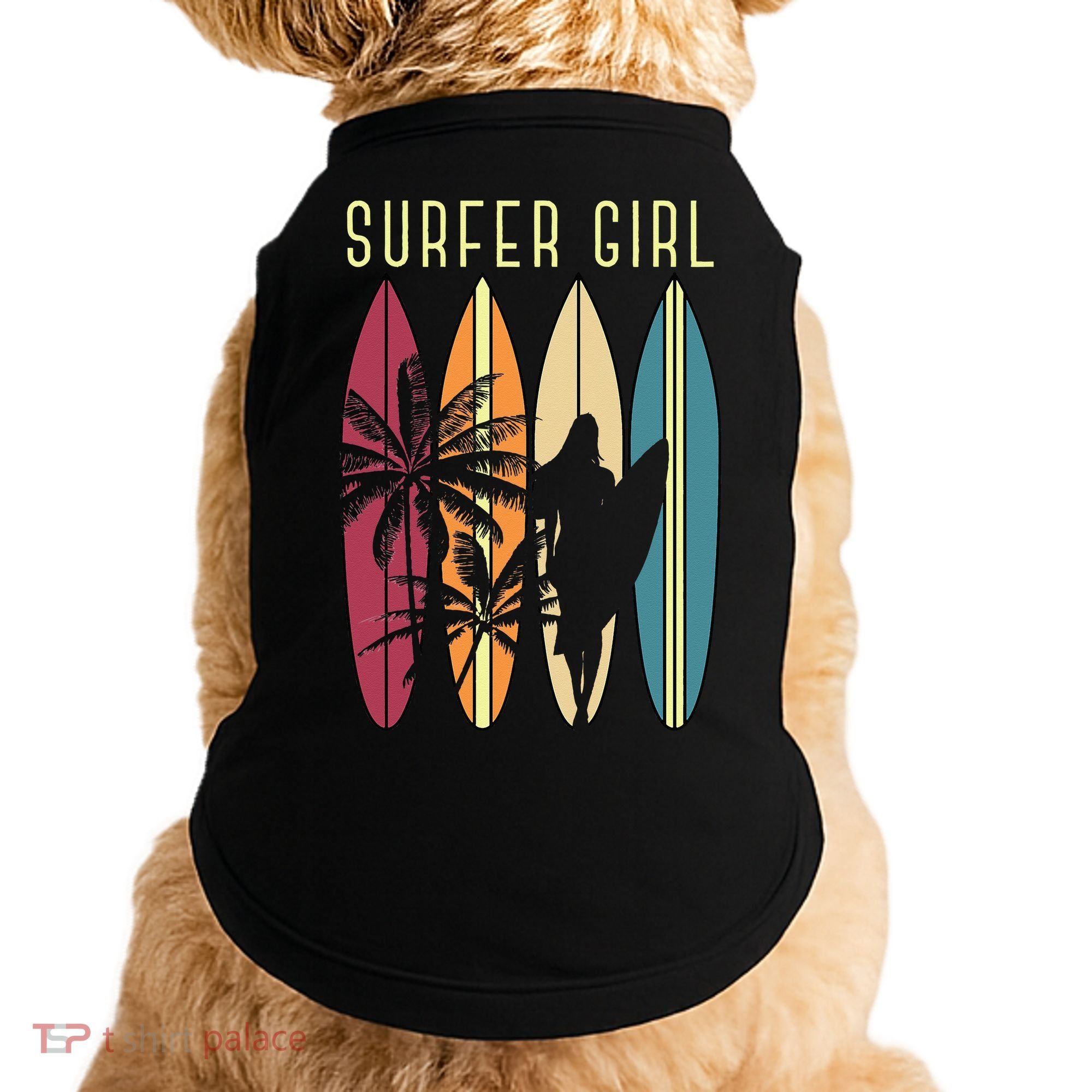Surfer Surfboard Surfing Wo Surf Ocean Surfing Doggie Tank