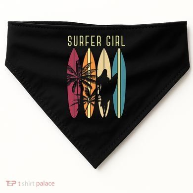 Surfer Surfboard Surfing Wo Surf Ocean Surfing USA-Made Doggie Bandana