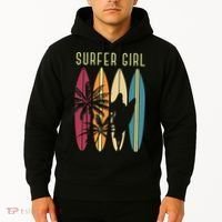 Surfer Surfboard Surfing Wo Surf Ocean Surfing Hoodie thumb 2