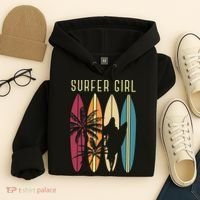 Surfer Surfboard Surfing Wo Surf Ocean Surfing Hoodie thumb 4