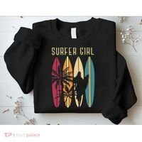 Surfer Surfboard Surfing Wo Surf Ocean Surfing Sweatshirt thumb 2