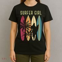 Surfer Surfboard Surfing Wo Surf Ocean Surfing T-Shirt thumb 4