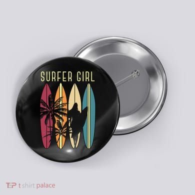 Surfer Surfboard Surfing Wo Surf Ocean Surfing Button