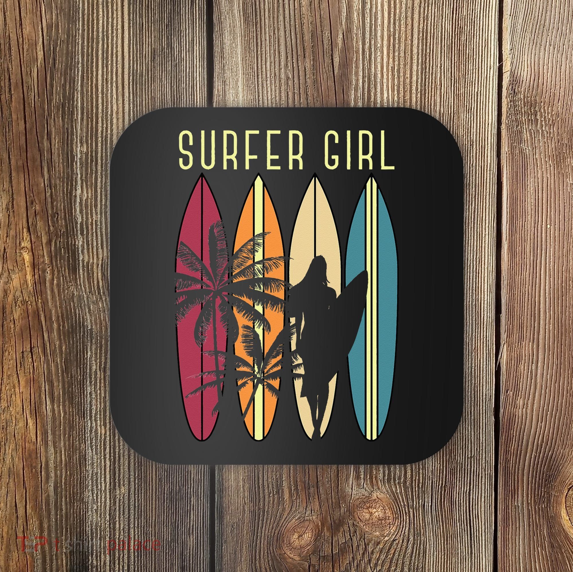 Surfer Surfboard Surfing Wo Surf Ocean Surfing Coaster