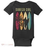 Surfer Surfboard Surfing Wo Surf Ocean Surfing Baby Bodysuit thumb 0
