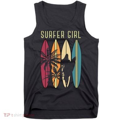 Surfer Surfboard Surfing Wo Surf Ocean Surfing Tank Top