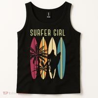 Surfer Surfboard Surfing Wo Surf Ocean Surfing Tank Top thumb 2