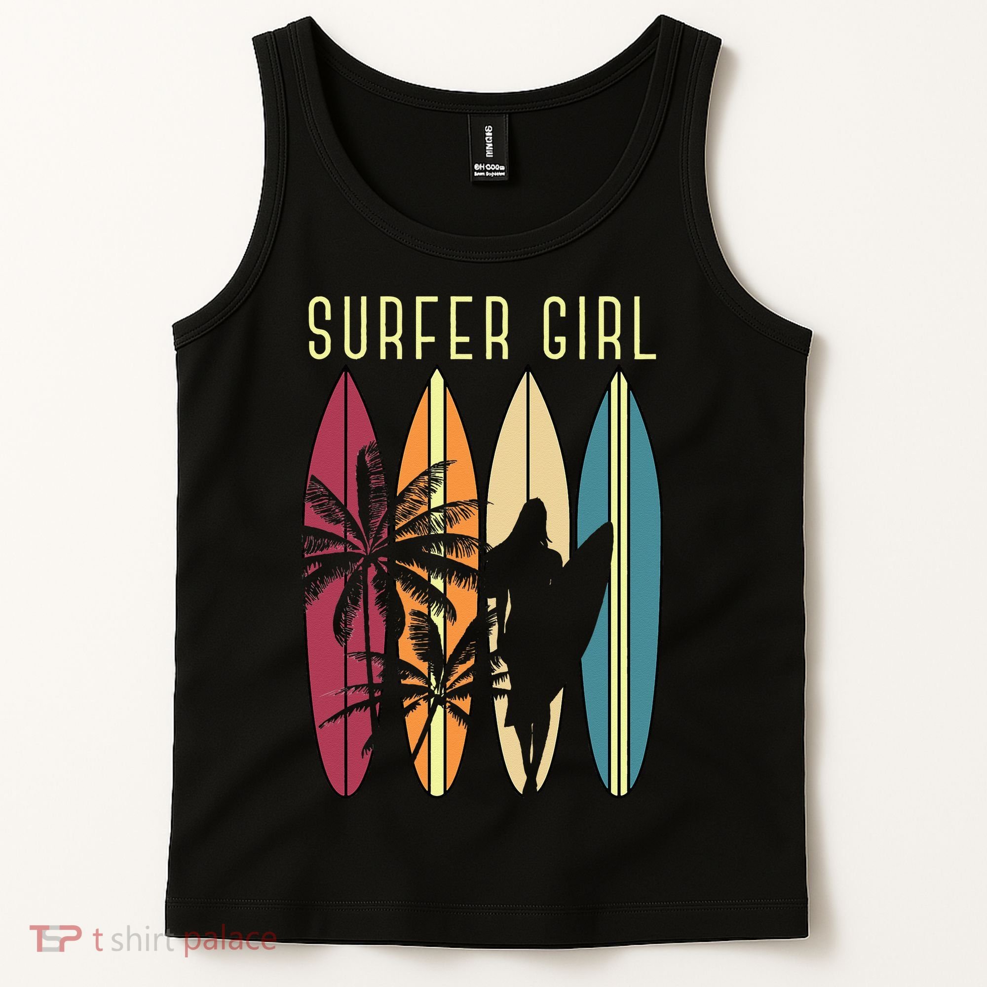 Surfer Surfboard Surfing Wo Surf Ocean Surfing Tank Top