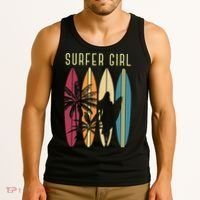 Surfer Surfboard Surfing Wo Surf Ocean Surfing Tank Top thumb 3