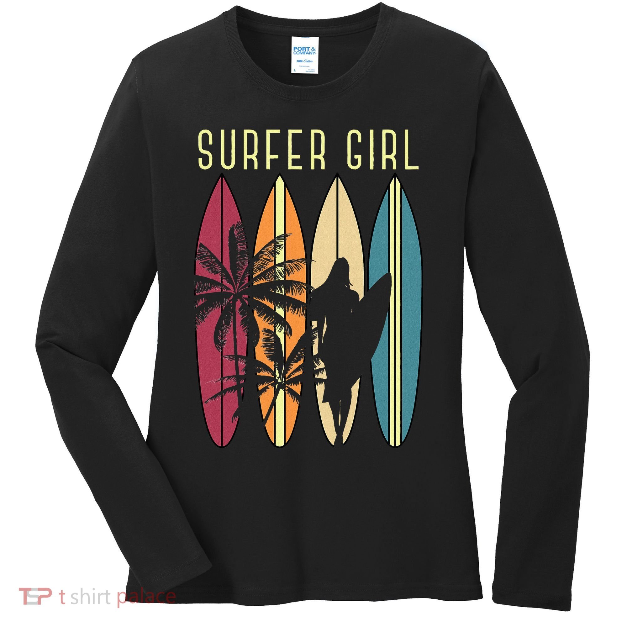 Surfer Surfboard Surfing Wo Surf Ocean Surfing Women's Long Sleeve Shirt