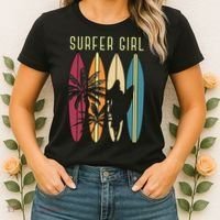 Surfer Surfboard Surfing Wo Surf Ocean Surfing Women's T-Shirt thumb 2