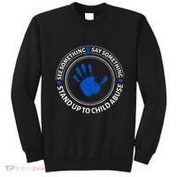 See Something Say Something Child Abuse Awareness Ribbon Sweatshirt thumb 0