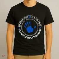 See Something Say Something Child Abuse Awareness Ribbon T-Shirt thumb 3