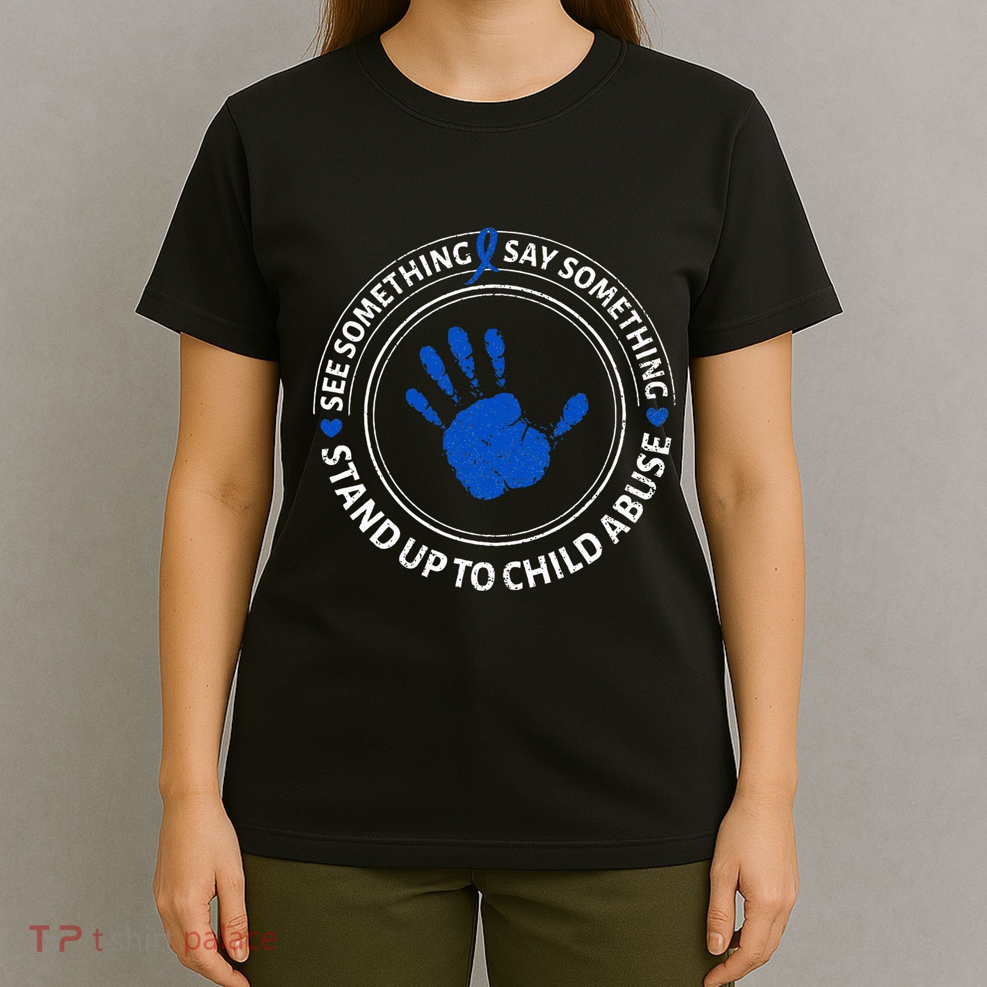 See Something Say Something Child Abuse Awareness Ribbon T-Shirt