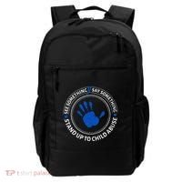 See Something Say Something Child Abuse Awareness Ribbon Backpack thumb 0