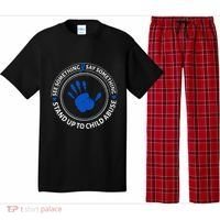 See Something Say Something Child Abuse Awareness Ribbon Pajama Set thumb 0