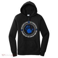 See Something Say Something Child Abuse Awareness Ribbon Women's Hoodie thumb 0