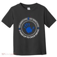 See Something Say Something Child Abuse Awareness Ribbon Toddler T-Shirt thumb 0