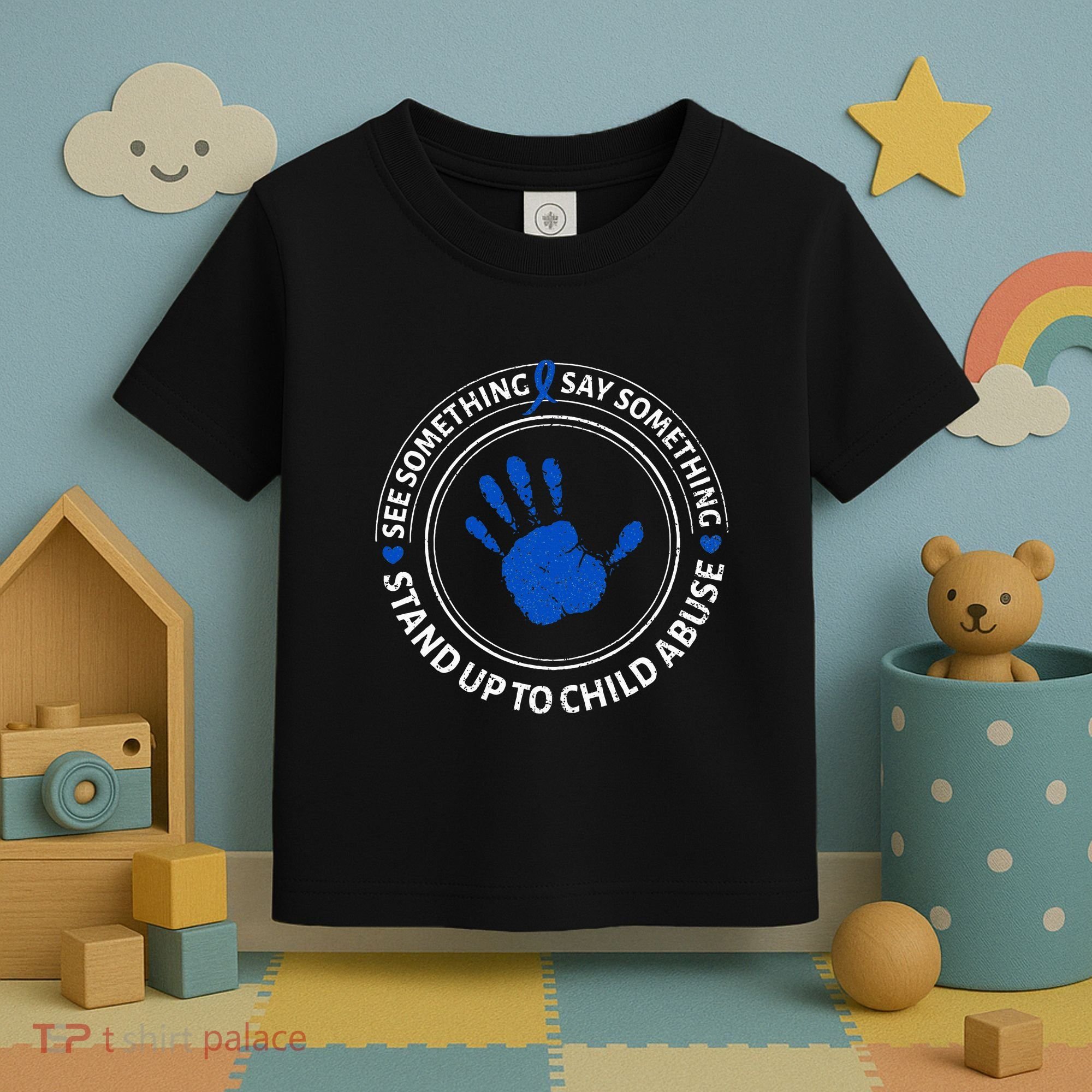 See Something Say Something Child Abuse Awareness Ribbon Toddler T-Shirt
