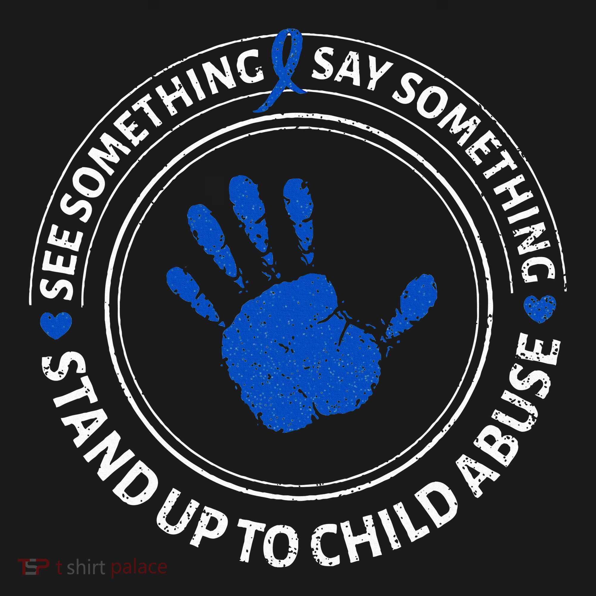 See Something Say Something Child Abuse Awareness Ribbon Women's T-Shirt