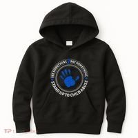 See Something Say Something Child Abuse Awareness Ribbon Kids Hoodie thumb 0