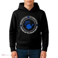 See Something Say Something Child Abuse Awareness Ribbon Kids Hoodie thumb 4