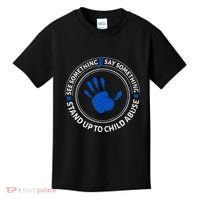 See Something Say Something Child Abuse Awareness Ribbon Kids T-Shirt thumb 0