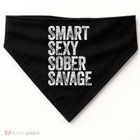 Smart Sexy Sober Savage USA-Made Doggie Bandana thumb 0