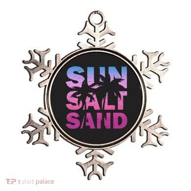 Sun Salt Sand Funny Palm Sun Retro Beach Summer Ornament
