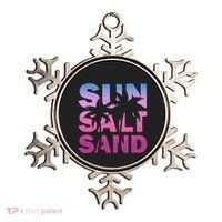 Sun Salt Sand Funny Palm Sun Retro Beach Summer Ornament thumb 0