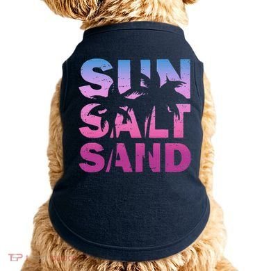 Sun Salt Sand Funny Palm Sun Retro Beach Summer Doggie Tank