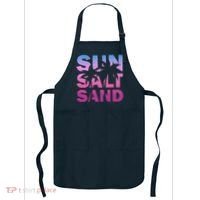 Sun Salt Sand Funny Palm Sun Retro Beach Summer Apron thumb 0