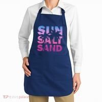 Sun Salt Sand Funny Palm Sun Retro Beach Summer Apron thumb 2
