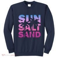 Sun Salt Sand Funny Palm Sun Retro Beach Summer Sweatshirt thumb 0